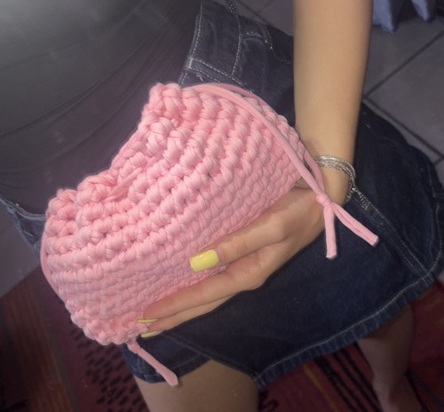 Borsa rosa fatta mano - fatta,