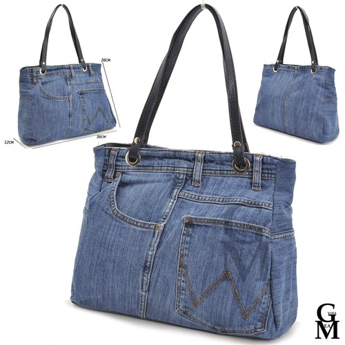 Borsa jeans artigianale fatta