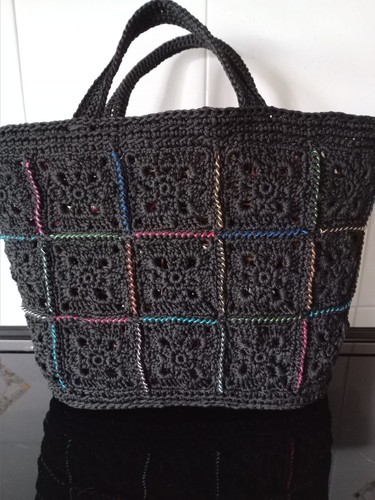 Borsa fatta mano nera - a,