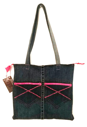 Borsa tracolla upcycled - a,
