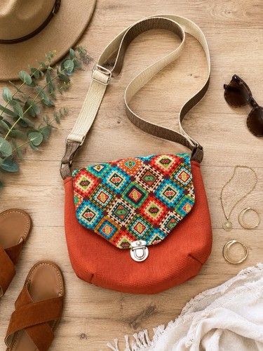 Borsa tracolla geometrica - a,