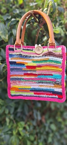 Borsa uncinetto fatta - borsa, a