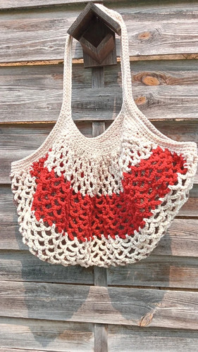 Borsa all uncinetto - fatta, a
