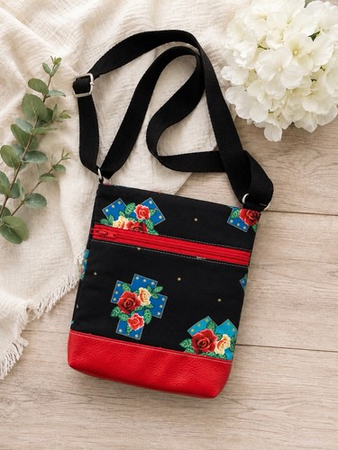 Borsa tracolla floreale - a,