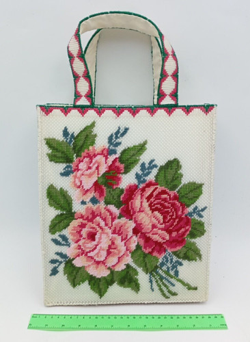 Borsa tote bag ricamata mano - borsa,
